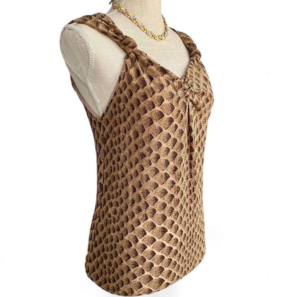 Armani Women's Brown and Tan Blouse - Picture 3 of 8
